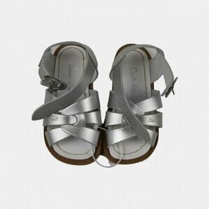 Saltwater Original Sandals Silver Sz 8